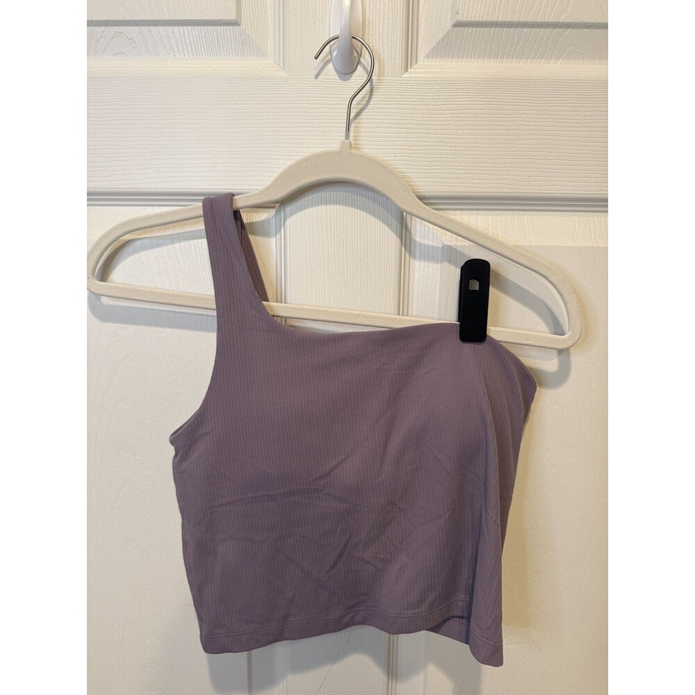 Lululemon Puple Longline  Ribbed One-Shoulder Sports Bra Size M